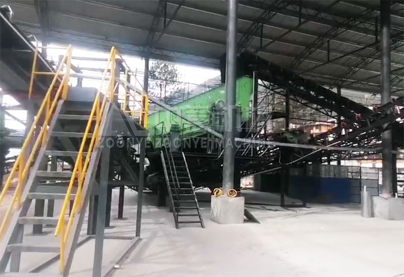 装修垃圾处理生产线现场-棒条弛张筛 装修垃圾处理生产线现场-棒条弛张筛